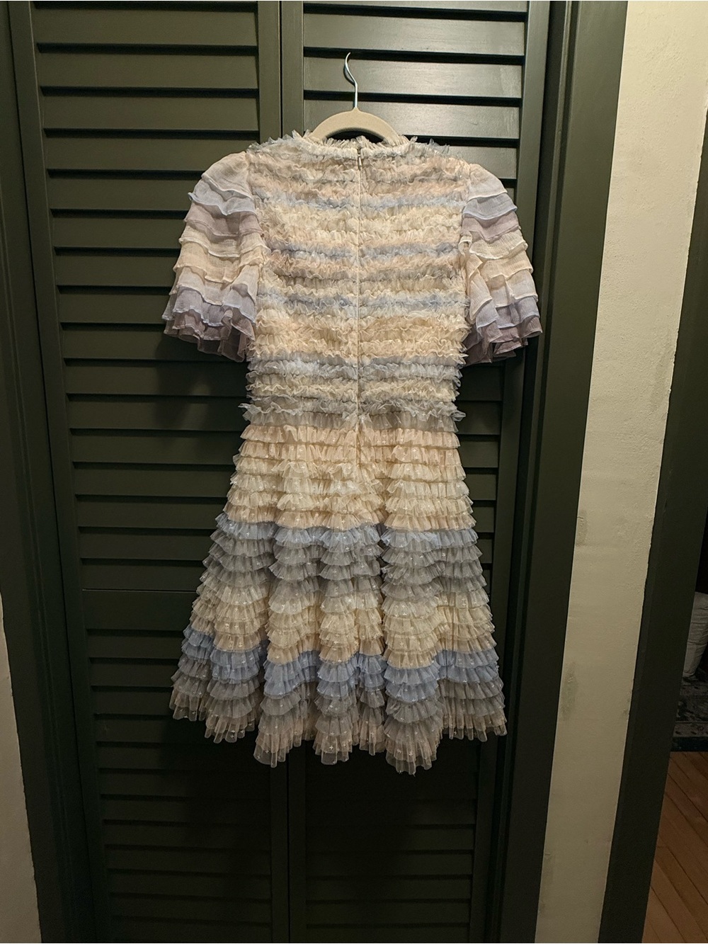 Needle & Thread Tiered Micro Ruffle Mini Dress - Picture 2 of 5